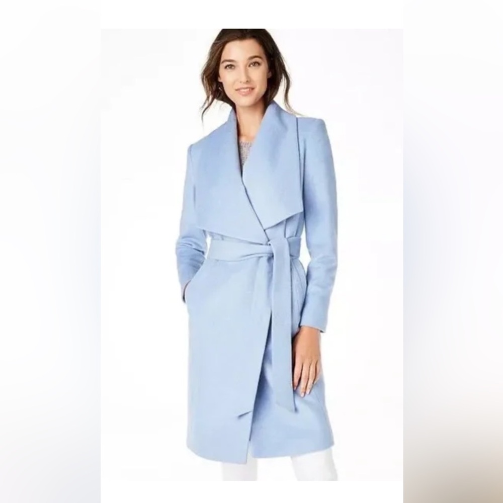 Cole Haan Sky Blue Trench Coat